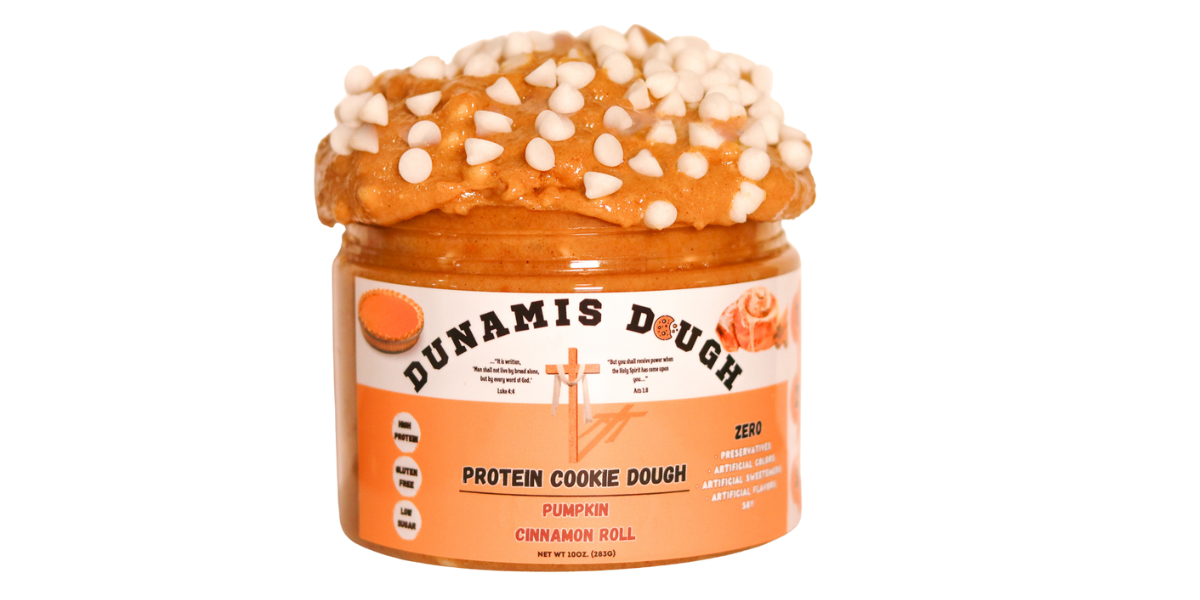 *NEW* Pumpkin Cinnamon Roll Protein Cookie Dough